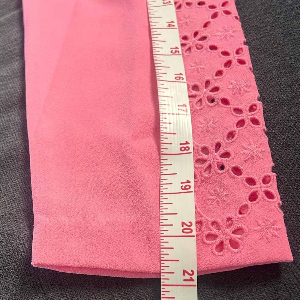 J . Crew Pink Long Sleeve Dress with Lace Detail - Picture 13 of 15
